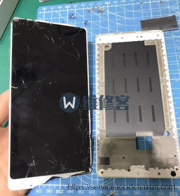 上海手机维修为您分享小米mix2陶瓷版手机屏幕换屏维修过程
