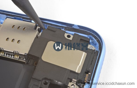 成都苹果iPhone XR手机拆解更换扬声器维修教程