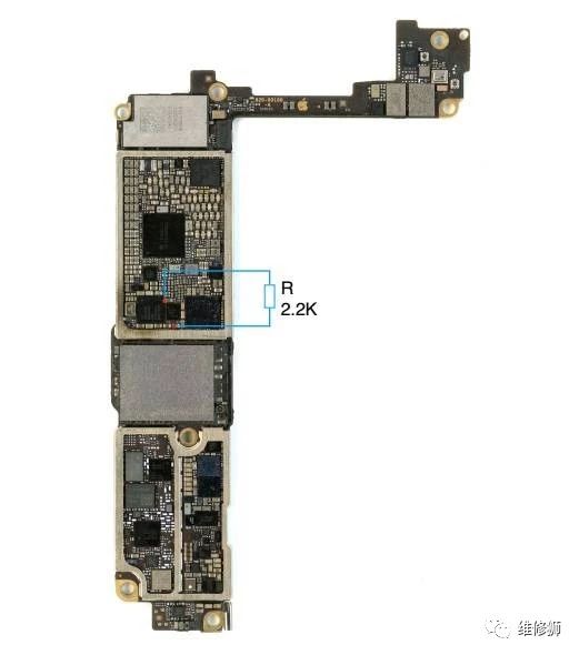 手机维修自学教程之iPhone7/7P基带短路故障维修