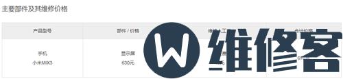 小米MIX3屏幕坏了北京小米售后更换屏幕需要多少钱？